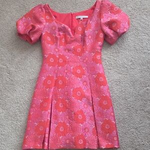 Trina Turk Pink and Red Floral Dress